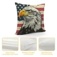 thumbnail image 4 of Orinice Bald Eagle American Flag Graphic Decorative Pillow Cover for Home Couch Living Room Sofa, Independence Day Aesthetic Decor, 1PC 18x18in, 4 of 5