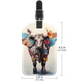 thumbnail image 6 of Square 2Pack PU Leather Butterfly and Cow Cruise Luggage Tag with Privacy Cover and Name ID Tag for Travel Handbags Backpacks Luggage Tags, 6 of 6