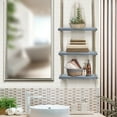 thumbnail image 5 of Sorbus 3 Hanging Floating Shelves Length 16.5-inch Rustic Wood Rope Floating Shelf Set - Grey, 5 of 7