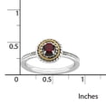 thumbnail image 2 of Sterling Silver & 14k Sterling Silver Garnet Ring, 2 of 5
