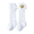 thumbnail image 2 of Aojekbee Baby Girls Knee High Socks Breathable Cutout Mesh Cute Flower Dress Socks Newborn Stockings for Clothing Accessories, 2 of 4