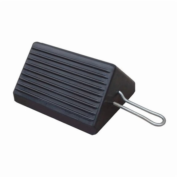 Manufacturer Varies Wheel Chock,Molded Rbr w/Stl Grab,Black 22XW73