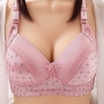 thumbnail image 3 of Bigersell Women's Sports Bras Summer Womens Bras Push-Up Bra Style R3971 V-Neck Convertible Bras Hook and Eye Bra Closure Women Size Sport Bras Pink M, 3 of 4