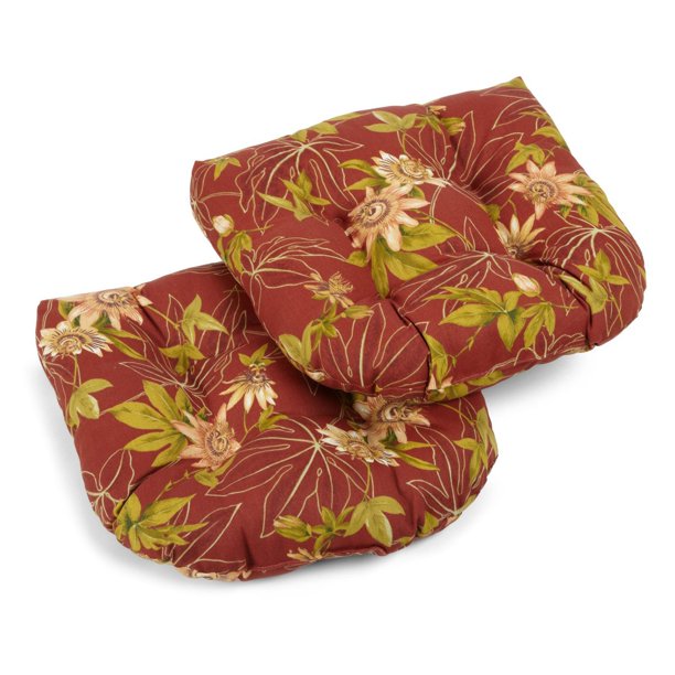 Blazing Needles 19 x 19 in. Patio Chair Cushion - Set of 2 - Walmart