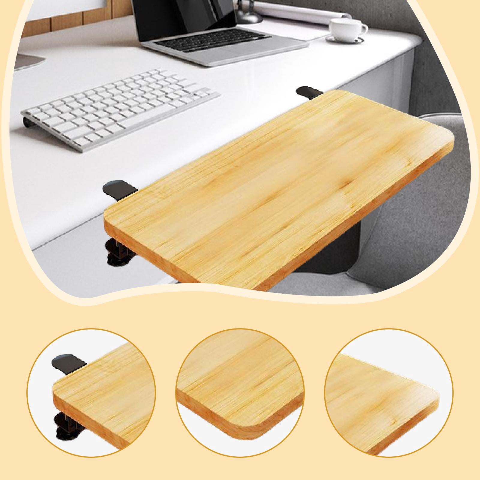 CoudarTitie Desk Extender Board Desk Extender Tray Adults Accessories Arm Rest Expansion Wood Color