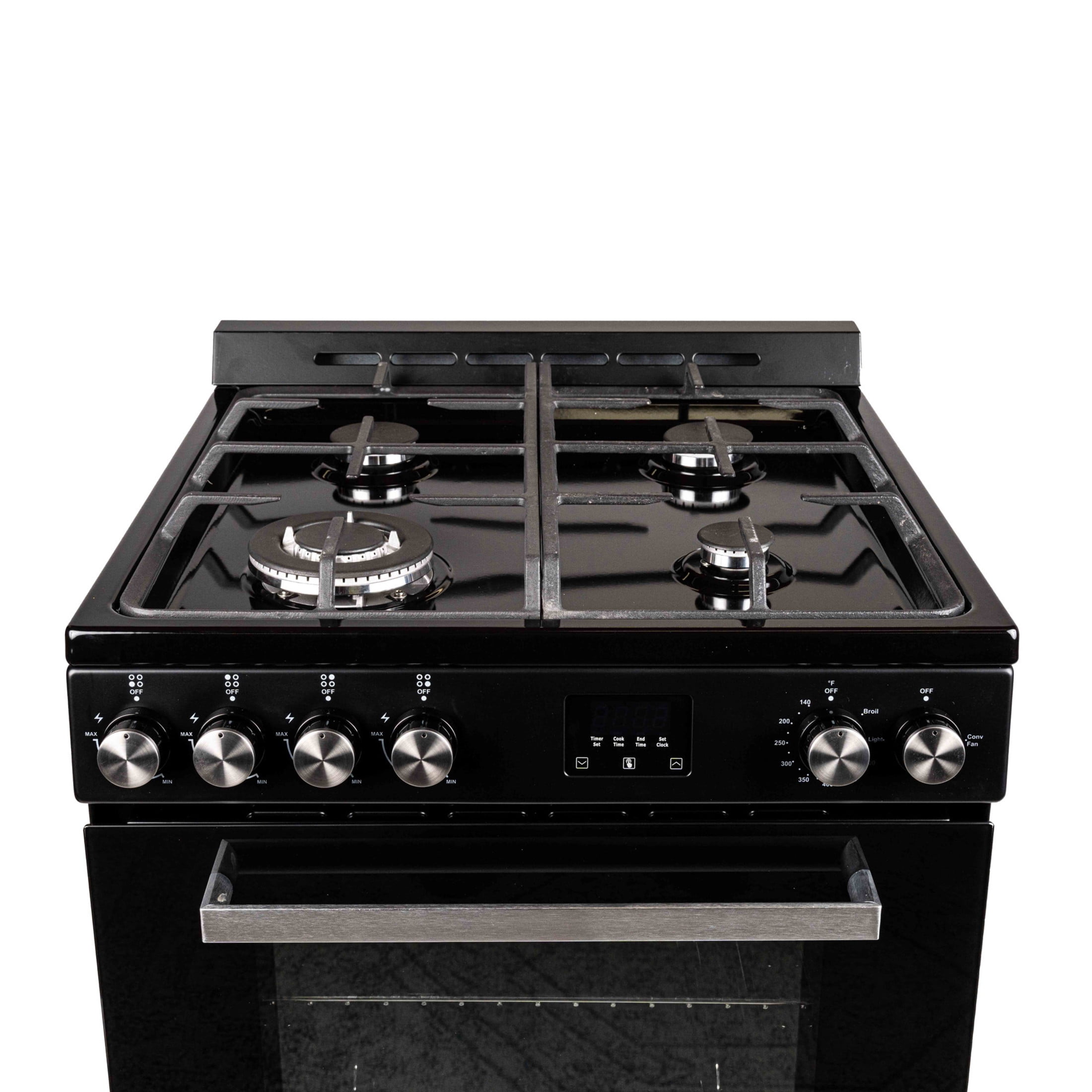 Magic Chef 24 in 4-Burner Freestanding Gas Range in Black in Black