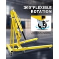 thumbnail image 5 of Towallmark 2-Ton Folding Engine Hoist Cherry Picker, 4400 LBS Engine Lift - Hydraulic Shop Crane w/ 6 Locking Wheels & 4 Boom Positions, Engine Crane for Workshop Warehouse Garage, 5 of 6