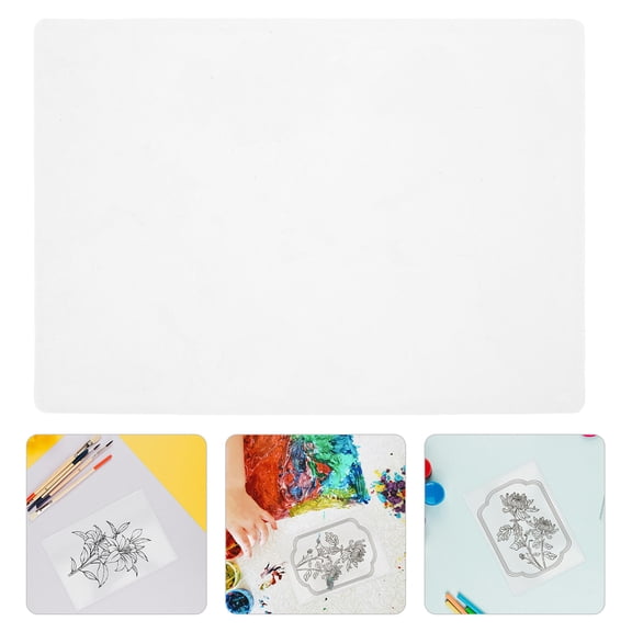 ETHZZLE Reusable Transparent Gel Printing Plate Nonstick Flexible Gel Pad for DIY Arts and Crafts Transfer Projects