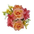 Mainstays Indoor Artificial Flower Bush, Rose and Hydrangea, Pink Color ...