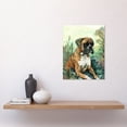 thumbnail image 2 of Boxer Dog in Flower Field Colourful Watercolour Illustration Unframed Wall Art Print Poster Home Decor Premium, 2 of 4