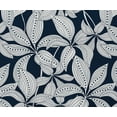 thumbnail image 2 of Soimoi Leaves Print Waterproof Fabric | Outdoor Material by the Yard | Tear-Resistant, UV Safe | Great for Bags, Rainwear, Covers & Curtains, Awning Cover Cloth - Blue, 2 of 7