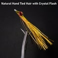 thumbnail image 4 of Dr.Fish 6 Pack Clouser Minnow Fishing Flies Streamer Fly Fishing Lure Artificial Fly Baitfish Bass Fishing Flies Hook Saltwater Fishing Flies Freshwater Fishing Striper Mackerel Flounder Lures #4, 4 of 8