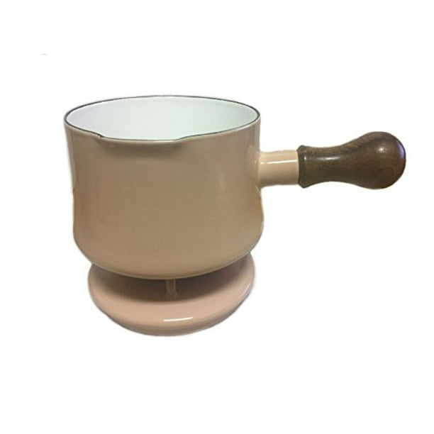Dansk Kobenstyle Mini Saucepan with Lid (Trivet) Butter Warmer, Beige