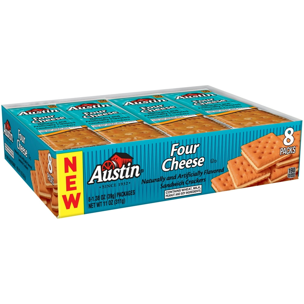 Austin Four Cheese Sandwich Crackers 1.38 oz 8 ct