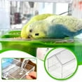 thumbnail image 5 of Pull-Out External Parrot Feeder, Hanging Transparent Bird Feeder House with Pull-Out Tray, Dual Food Slots, Easy Refill & Cleaning, Durable Outdoor Cage Attachment for Balcony Garden Fence(1pc Green), 5 of 10