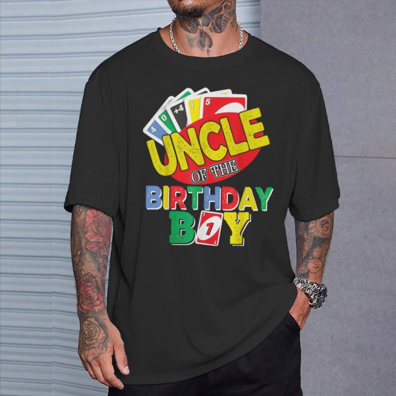 Uncle Of The Uno Birthday Boy Uno Birthday Boy TShirt