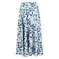 thumbnail image 4 of Delliss Women's Flowy Print Skirts Comfy Trendy Elegant Skirt Sky Blue XXL, 4 of 5
