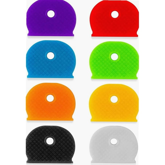 40pcs Key Covers Key Caps - Key Tags Silicone Key Cover Key Identifiers Cute Key Accessories in 8 Assorted Colors
