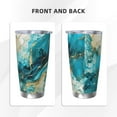 thumbnail image 3 of Lsque Abstract Ocean Currents Pattern 20oz Car Cup with Lid and Straw, Insulated Coffee Cup with Straw Topper, Spill Proof Travel Coffee Mug, Stainless Steel Tumble-Straw Two-piece Set, 3 of 8