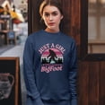 thumbnail image 4 of Just a Girl Who Loves Bigfoot Sweatshirt Sasquatch Fan Cryptid Cute Gift Vintage Sunset Wildlife Camping Crewneck, 4 of 7