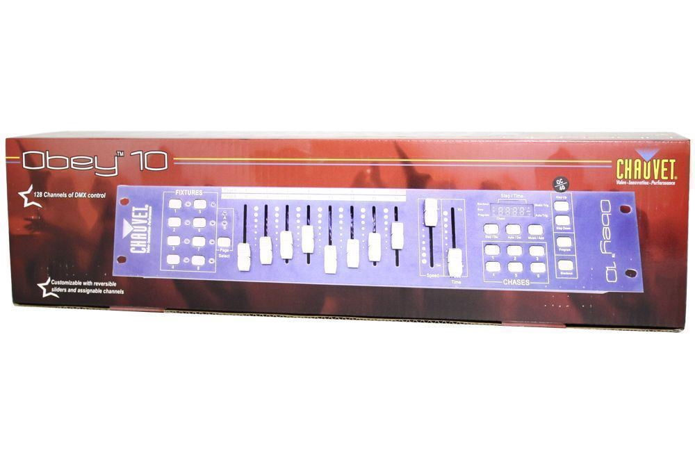 Chauvet OBEY10 DMX 512 2U Light Controller OBEY 10 +FREE 10' Foot DMX Cable