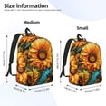 thumbnail image 2 of Balery Deep Yellow Colorful Sunflower Mochila Clásica Impresa Básica para Viaje, Mochila Escolar Resistente al Agua, Mochila de Lona con Correas Ajustables-Medium, 2 of 5