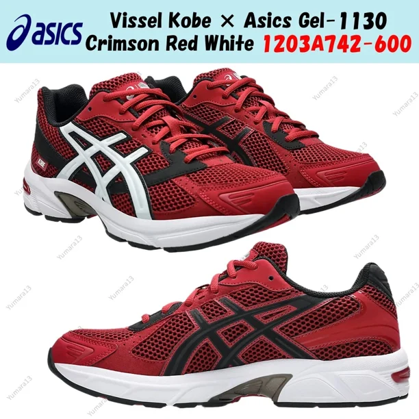 Vissel Kobe × Asics Gel-1130 Crimson Red White 1203A742-600 Men's Size