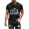 thumbnail image 2 of Fjofpr Mens Shirts Graphic Tees under $10 Men's Independence Day Printed Short Sleeved T-shirt, 2 of 5