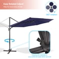 thumbnail image 5 of FLAME&SHADE 11FT Cantilever Umbrella with Aluminum Frame, and 360° Rotation,Navy Blue, 5 of 5