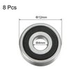 thumbnail image 2 of Uxcell 604-2RS Deep Groove Ball Bearings 4x12x4mm Chrome Steel ABEC1 Z2 8 Pack, 2 of 5