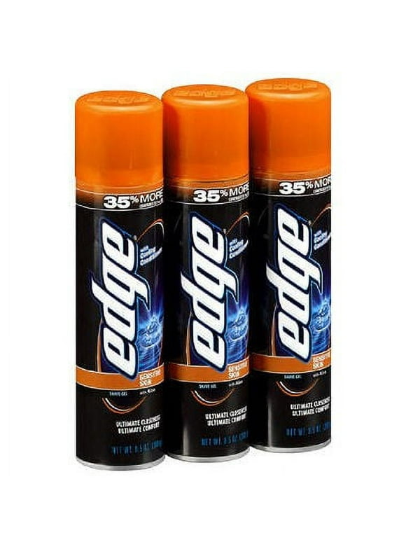 Product of Edge Advanced Sensitive Skin Extra Moisturizing Shave Gel, 3 pk./9.5 oz. [Biz Discount]