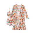 thumbnail image 2 of Traje de baño para mujer, conjunto de tres piezas dividido, cintura alta, manga larga, blusa interior, paquete con cordón Cyber Celebrity, 2 of 6