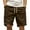 Brown, variant on Men's Breathable Cotton Corduroy Shorts Elastic Waist Drawstring Vintage Casual Shorts