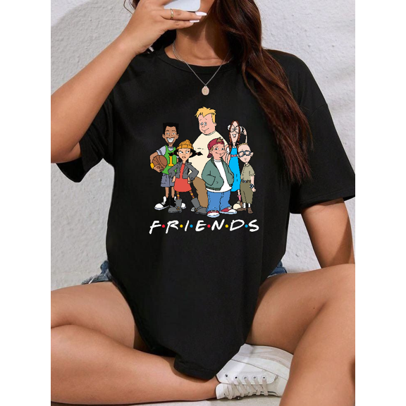 The Recess Characters 90s Cartoon Friends Vintage Nostalgia Style Graphic Unisex T-shirt.PNG V90030 up to size 5XL
