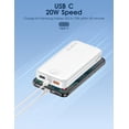 thumbnail image 4 of Cargador portátil Nusyddy 12000 mAh con cable y enchufe integrados, 4 of 9
