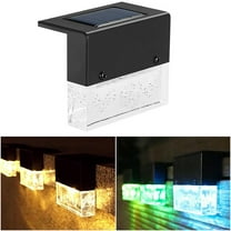 YZEGDCH Solar Lights for Walkway,4PCS LED Solar Stair Outdoor Light Garden Yard Fence Wall Lamp