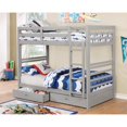thumbnail image 1 of Furniture of America Tomi Transitoire Simple sur Lit Superposé Simple en Gris, 1 of 1