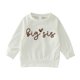 thumbnail image 1 of Gibobby Sudadera playera de manga larga con cuello redondoCamisetas de manga larga con estampado de para niños y niñas(Blanco, 3-4 Años), 1 of 5