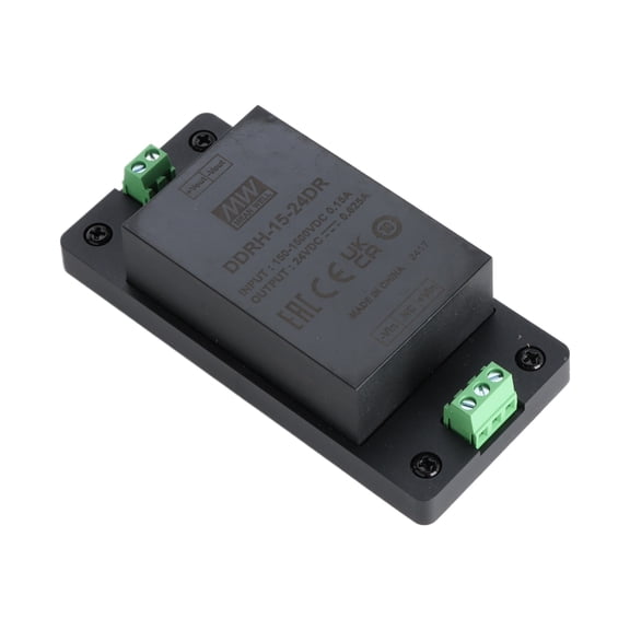 KanGsedo 24V 15W Wide Input Range, High Isolation MEAN WELL DDRH-15-24DR DC-DC Din Rail Converter
