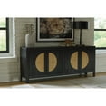 thumbnail image 3 of Signature Design by Ashley Cliffiings 4 Door Accent Storage Cabinet with 2 Shelves, Black, 3 of 9