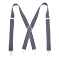 thumbnail image 3 of SGFCWSX Men's X-Back Suspenders, Adjustable Elastic 4-Clip Formal Casual Dark Gray, 3 of 3