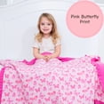 thumbnail image 6 of LollyBanks Ruffle Muslin Baby Girl Blanket, Organic Cotton Receiving Blanket, 40 x 36 in, Butterfly Print, 6 of 8