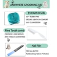 thumbnail image 6 of Dog Cat Grooming Kit, Pet Shedding Brush Dematting Rake Flea Comb Nail Clipper Set for Long Short Hair Puppy Kitten Home Use, Blue 6 Kits, 6 of 6