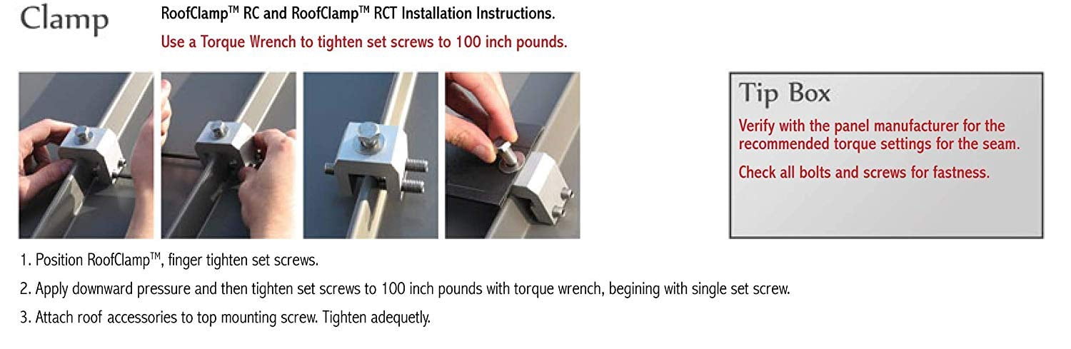 Standing Seam Metal Roof Clamps (10 Pack)