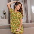 thumbnail image 3 of Logiee Corn Print Nightgowns for Women,Soft Short-Sleeved Lightweight Sleepwear, Loose Sleepshirts, 3 of 6