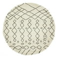 thumbnail image 4 of Unique Loom Rabat Shag Collection Area Rug - Geometric (8' Round Pure Ivory/Gray), 4 of 7
