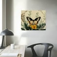 thumbnail image 4 of SHERONV Butterfly Plants Yellow Flower Wall Decor Canvas Art 16x12in, 4 of 6