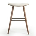 thumbnail image 3 of Set of 2 Belita Black Faux Leather Bar Stool with Black Metal Legs, 3 of 8
