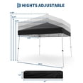 thumbnail image 3 of Gaderth Tente à Auvent Escamotable à Pieds Inclinés 3x3 M/10x10 Pi, Abri de Jardin Instantané pour l'Extérieur avec Hauteur Réglable, Housse Imperméable Résistante aux UV, Sac de Transport, Piquets et Cordes pour Événements sur Patio, Plage et Jardin, 3 of 7