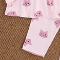 thumbnail image 6 of Staki Toddler Baby Girl Clothes Fall Winter Outfits Ruffle Sleeve Crew Neck Sweatshirts Flare Pants Set(Pink,2-3 Years), 6 of 6